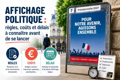 Panneaux d'affichage électoral officiels pour la présidentielle 2027